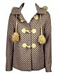 WOL fur attached hood & pumpum duffle coat